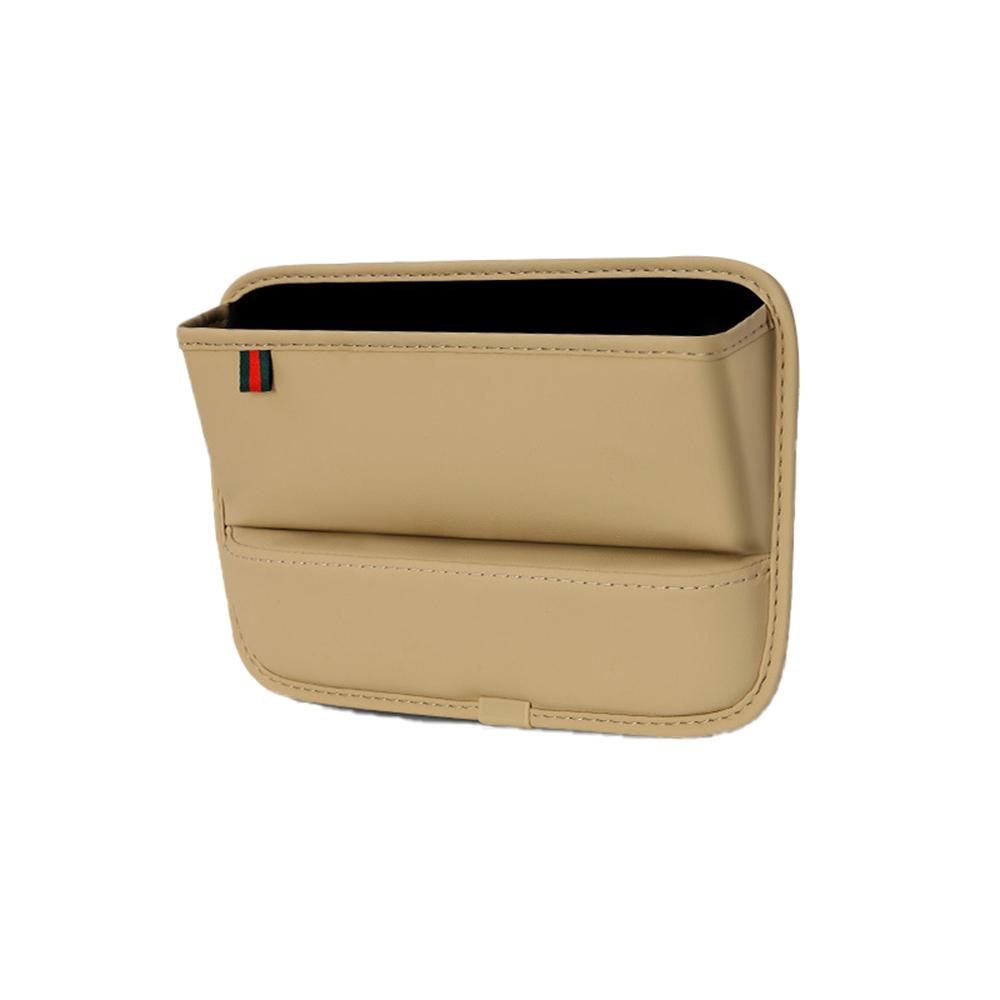 Pu-Leder-Autokonsole, Seitensitz-Lückenfüller, Vordersitz-Organizer für Handy-Schlüssel, kleine Gegenstände, Kfz-Innenraum weiß von Joom DACH