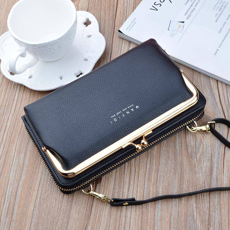Pu Leder Frauen Casual Telefon Clutch Taschen Multifunktions Lange Brieftaschen Kleine Umhängetaschen schwarz Pu Leder Frauen Casual Telefon Clutch Taschen Multifunktions Lange Brieftaschen Kleine Umhängetaschen schwarz von Joom DACH