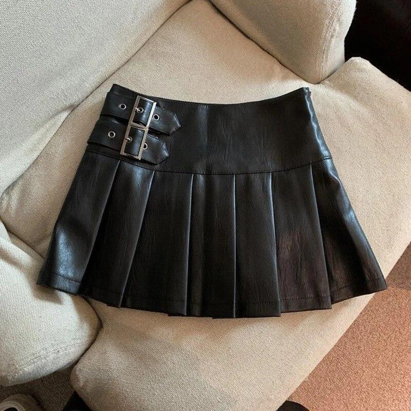 Pu Leder Mini Rock Frauen Vintage Hohe Taille Faltenröcke Streetwear Koreanische Schwarz Dünne Beiläufige A Linie Röcke XS schwarz Pu Leder Mini Rock Frauen Vintage Hohe Taille Faltenröcke Streetwear Koreanische Schwarz Dünne Beiläufige A Linie Röcke XS schwarz von Joom DACH