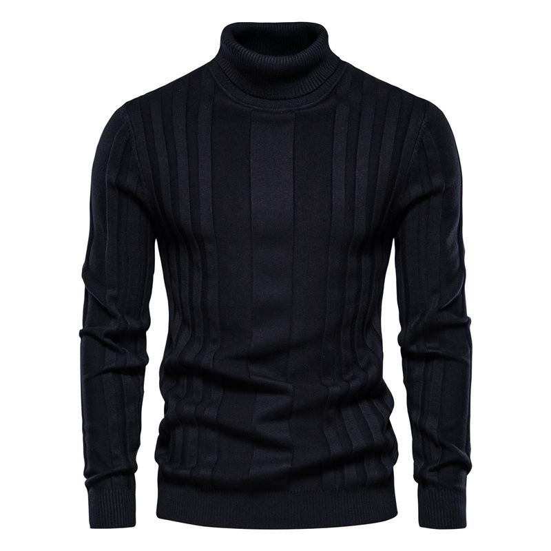 Pullover Herbst Neue Herren Rollkragen Casual Strick Warme Basis Hemd Herren Einfarbig Pullover Große Größe M von Joom DACH