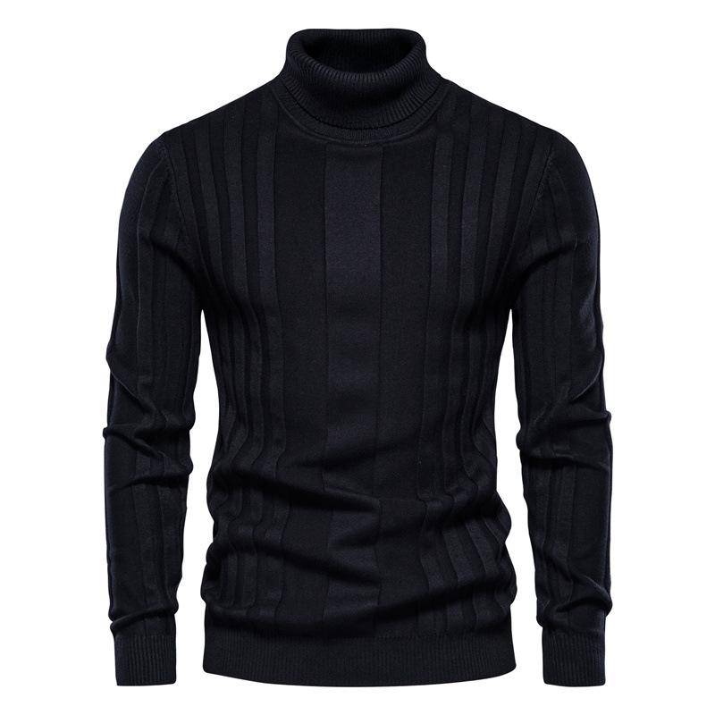 Pullover Herbst Neue Herren Rollkragen Casual Strick Warme Basis Hemd Herren Einfarbig Pullover Große Größe M von Joom DACH