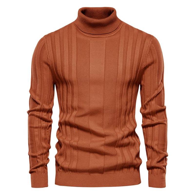 Pullover Herbst Neue Herren Rollkragen Casual Strick Warme Basis Hemd Herren Einfarbig Pullover Große Größe S von Joom DACH