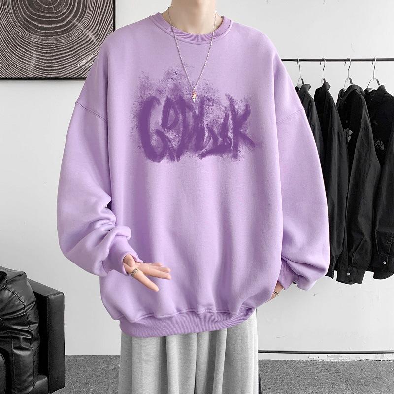 Pullover Herren, Frühling und Herbst Rundhals Pullover Übergröße Herrenbekleidung Locker Herrenjacke Sport Langarm Unterhemd Herrenoberteil M von Joom DACH