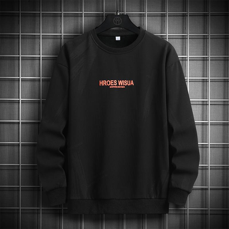 Pullover Herren Frühling Neu Trendmarke Langarm T-Shirt Vielseitig Lässig Locker Rundhalsausschnitt Übergröße Herrenoberteil 7XL von Joom DACH