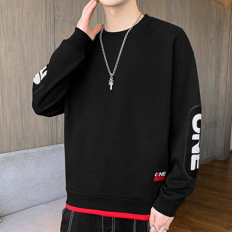 Pullover Herren Frühling und Herbst Dicker Pullover Große Größen Lose Version Dicker Mann Langarm T-Shirt Jacke Lässige Herrenbekleidung 8XL von Joom DACH