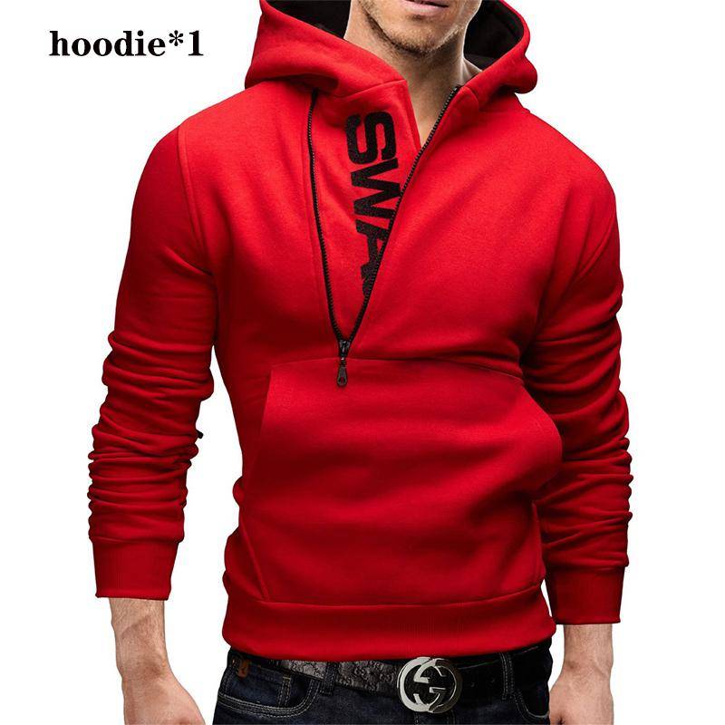 Pullover Hoodies Männer Fleece Warme Pullover Sweatshirts Qualität Herren Hoodies Jacke Hip Hop Sportwear XL rot von Joom DACH