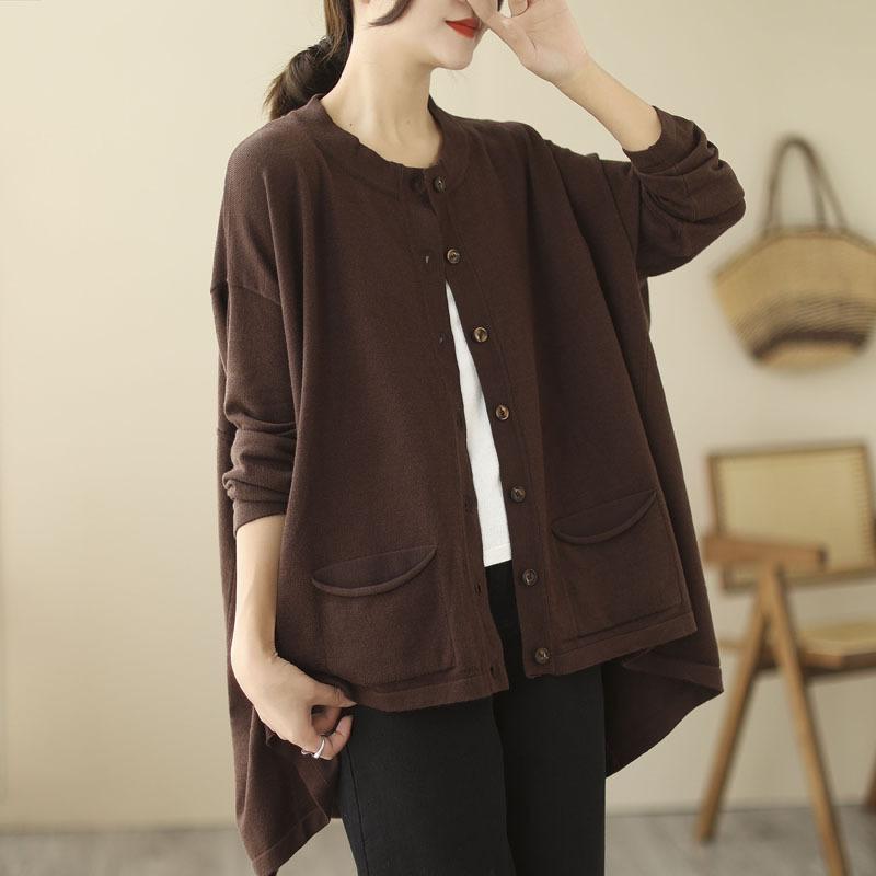 Pullover Lange Plus Größe Herbst Große T-shirt Frauen Super Volle Hülse Lose Weiß Fledermaus T-shirt One Size hellbraun von Joom DACH