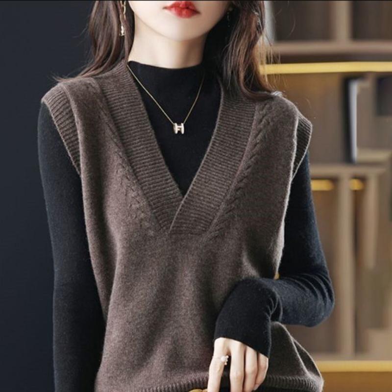 Pullover Pullover Weste 2022 Neue Frauen Modische Gestrickte Weste Frauen Feste Kurze V-ausschnitt Jacke Überlagert mit Pullover Tank Weibliche One Size kamelfarben Pullover Pullover Weste 2022 Neue Frauen Modische Gestrickte Weste Frauen Feste Kurze V-ausschnitt Jacke Überlagert mit Pullover Tank Weibliche One Size kamelfarben von Joom DACH