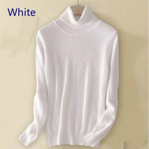 Pullover aus reinem Kaschmirwolle für Damen, gestrickt, Rollkragen, Kaschmirpullover, Pullover, Elastizität, Pull Femme, Stehkragen, Strickpullover 2XL weiß Pullover aus reinem Kaschmirwolle für Damen, gestrickt, Rollkragen, Kaschmirpullover, Pullover, Elastizität, Pull Femme, Stehkragen, Strickpullover 2XL weiß von Joom DACH