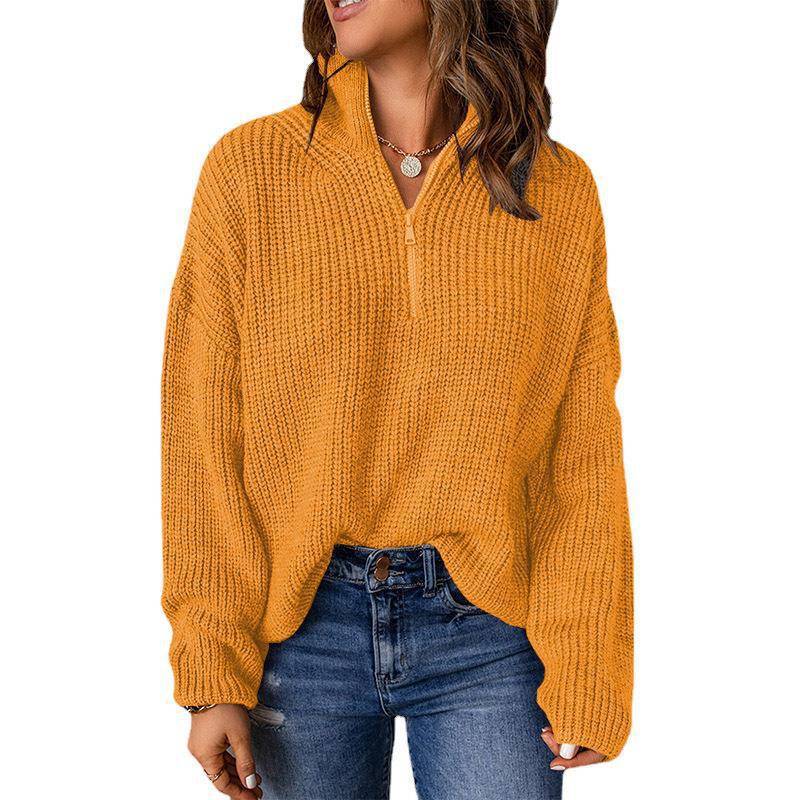 Pullover mit Rollkragen und langen Ärmeln für Damen in Übergröße, neuer Herbst, einfarbig, lockerer Rollkragenpullover XL gelb Pullover mit Rollkragen und langen Ärmeln für Damen in Übergröße, neuer Herbst, einfarbig, lockerer Rollkragenpullover XL gelb von Joom DACH