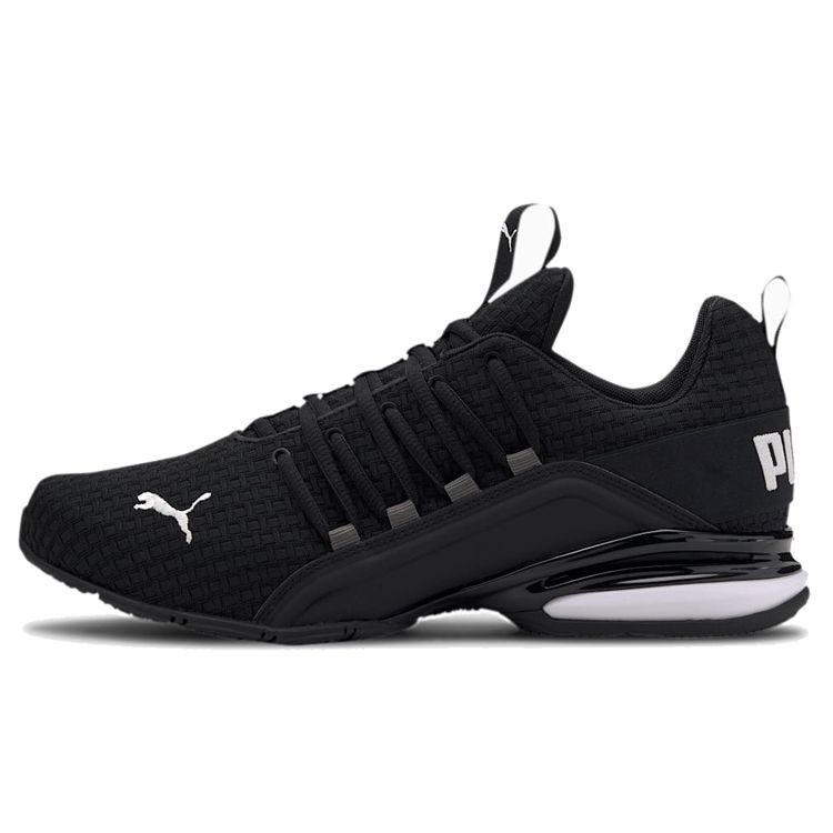 Puma Axelion Block Bequeme Leichte Stoßdämpfung Rutschfest Low-Top Casual Laufschuhe Unisex Sneaker Schwarz 193148-01 44 von Joom DACH