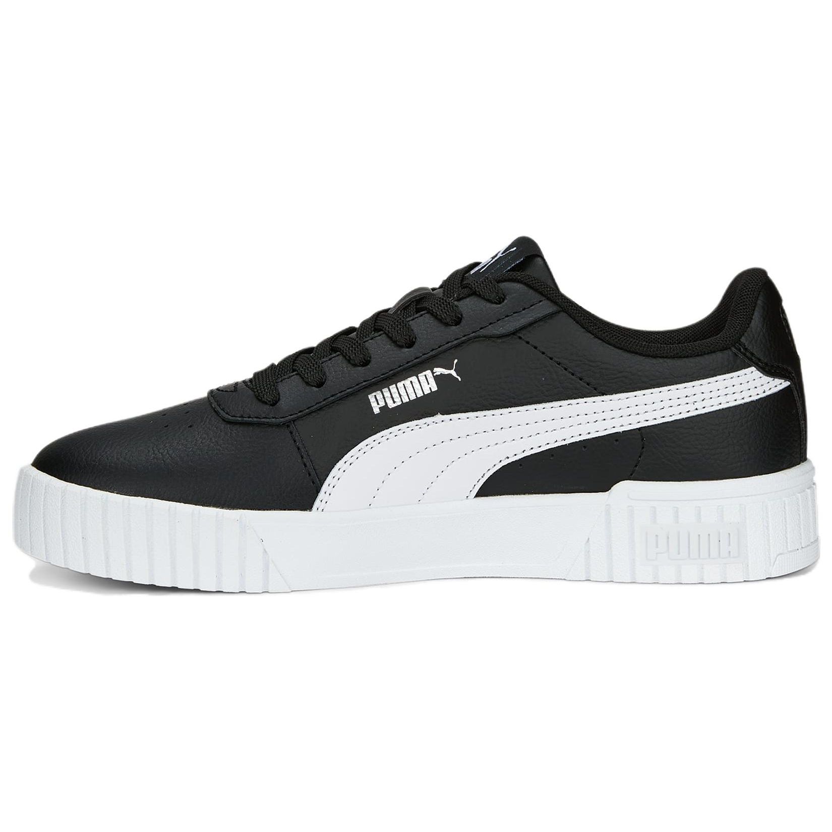 Puma Carina 2.0 Leder Low-Top Sneaker Damen Sneaker Schwarz Weiß 385849-10 39 von Joom DACH
