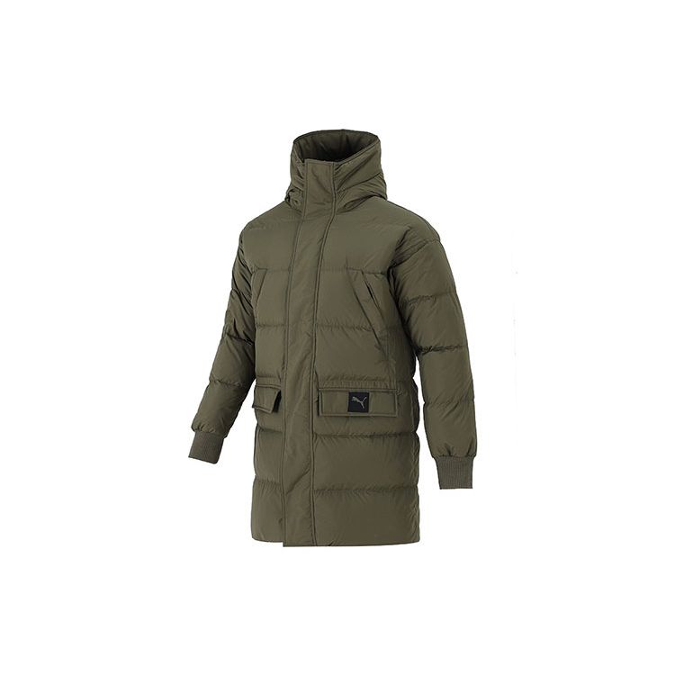 Puma Schützende Daunenjacke mit Logotasche und Kapuzendesign Herren Oberbekleidung Grün 847665-44 M von Joom DACH
