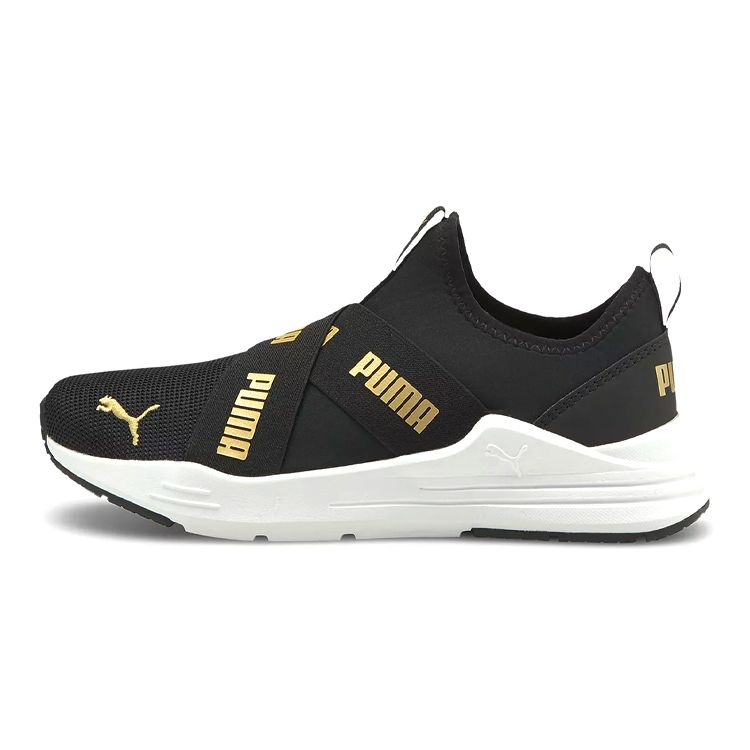 Puma Wired Run Slip-On Big Kid Schwarz Teamgold Kinder Sneaker 381993-02 38 von Joom DACH