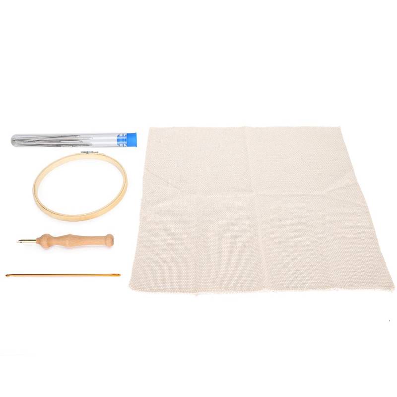 Punch Needle Stickerei Kit Hoops DIY Grobe Wolle Messing Rohr Garn Schere Werkzeuge Set von Joom DACH
