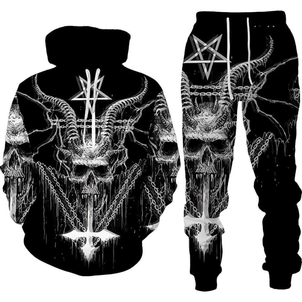 Punk 3D Schädel Gedruckt Hoodies Hosen Anzüge Coole Herren Damen Mode Frühling Herbst Casual Pullover Sweatshirts Sets Street Style XL Punk 3D Schädel Gedruckt Hoodies Hosen Anzüge Coole Herren Damen Mode Frühling Herbst Casual Pullover Sweatshirts Sets Street Style XL von Joom DACH