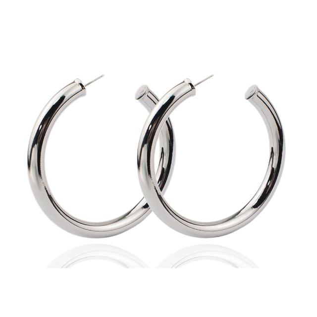 Punk 70mm Durchmesser Creolen für Frauen Statement Ohrringe Modeschmuck Zubehör UKMOC von Joom DACH