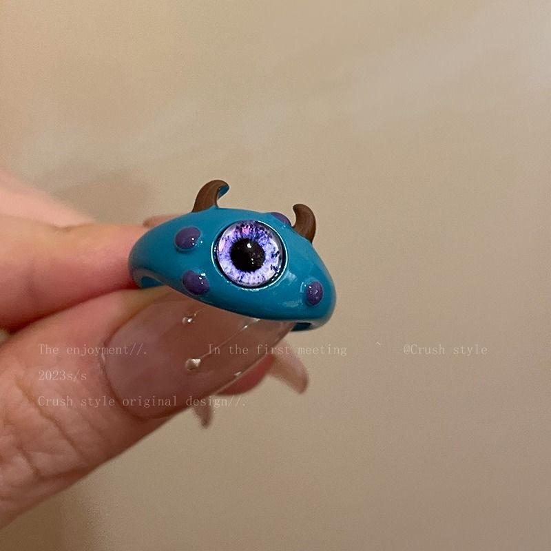 Punk Augen Ring Niedlicher Grüner Monster Ring Für Frauen Mode Süß Zweifarbig Katzenaugen Offener Partnerring Party Finger Accessoires C Punk Augen Ring Niedlicher Grüner Monster Ring Für Frauen Mode Süß Zweifarbig Katzenaugen Offener Partnerring Party Finger Accessoires C von Joom DACH