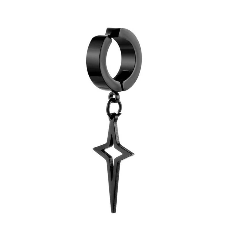Punk Edelstahl Ohrclip Unisex Hip Hop Ohrring Manschette für Männer Frauen Gothic Stil Piercing Gefälschte Ohr Schmuck Zubehör Temperament Party Geschenke Cross schwarz von Joom DACH