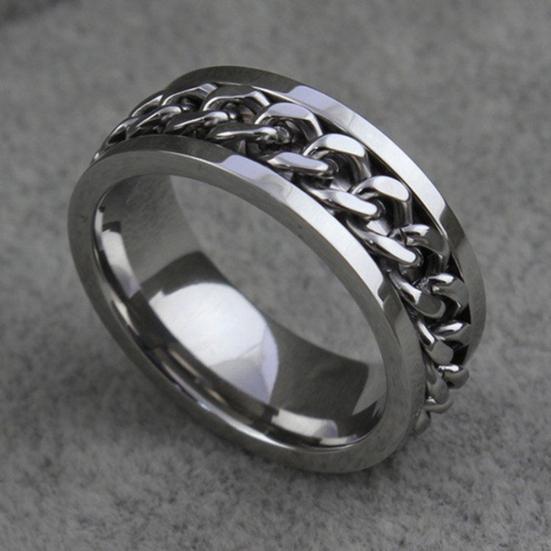 Punk-Herren-Damen-Kette mit eingelegtem Fingerring-Schmuckanhänger 10 von Joom DACH