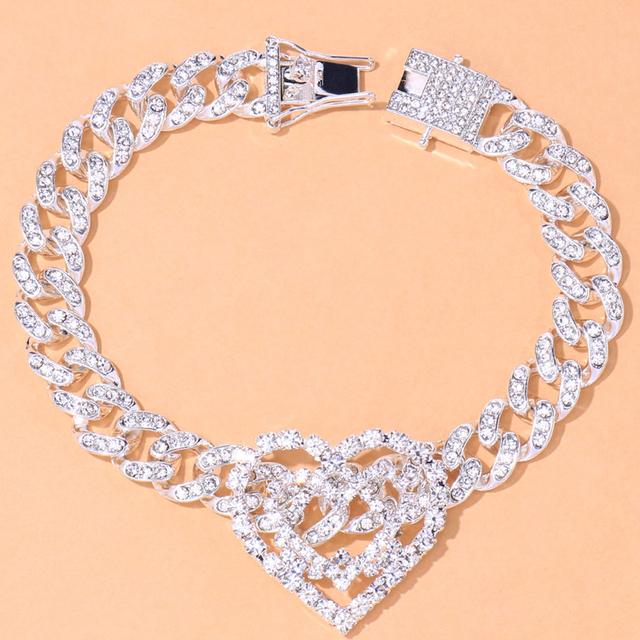 Punk Rock Fashion Infinity Herz Fußkettchen Armband Frauen Luxus Vintage Miami Cuban Link Kette Unendliche Liebe Fußkettchen Schmuck 25cm von Joom DACH