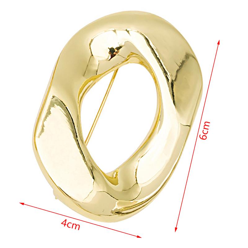 Punk Stil Broschen Unisex Frauen Geometrie Heben Metall Hard Rock Stil Party Pins 4*6cm gold von Joom DACH