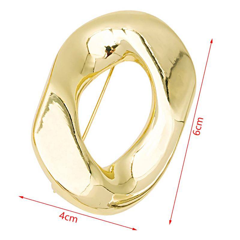 Punk Stil Broschen Unisex Frauen Geometrie Heben Metall Hard Rock Stil Party Pins 4*6cm gold von Joom DACH