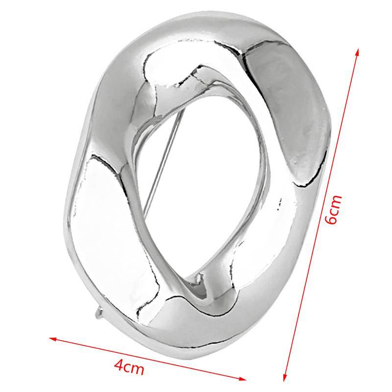 Punk Stil Broschen Unisex Frauen Geometrie Heben Metall Hard Rock Stil Party Pins 4*6cm silber von Joom DACH