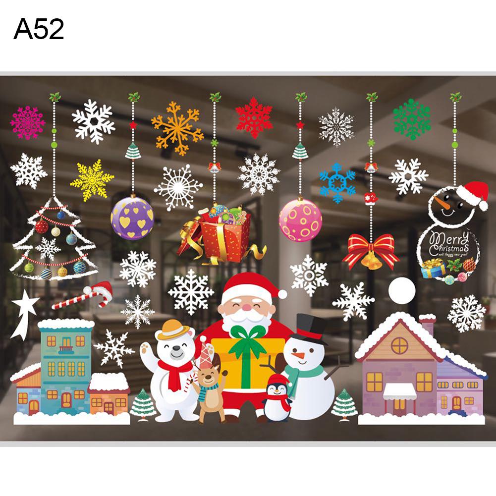 Puntos Home Weihnachtsdekoration, Wand, Fenster, Glas, Weihnachtsaufkleber, Aufkleber, Aufnäher, Dekor A52 von Joom DACH