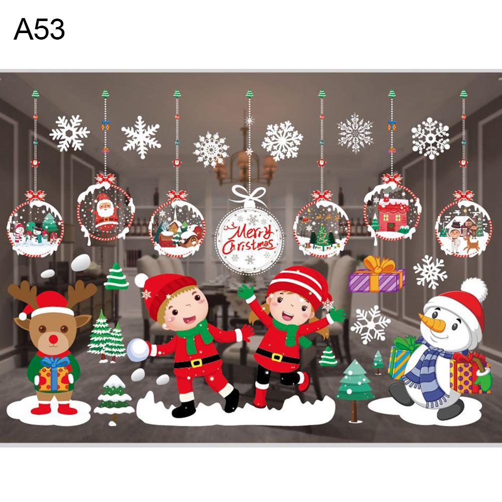 Puntos Home Weihnachtsdekoration, Wand, Fenster, Glas, Weihnachtsaufkleber, Aufkleber, Aufnäher, Dekor A53# von Joom DACH
