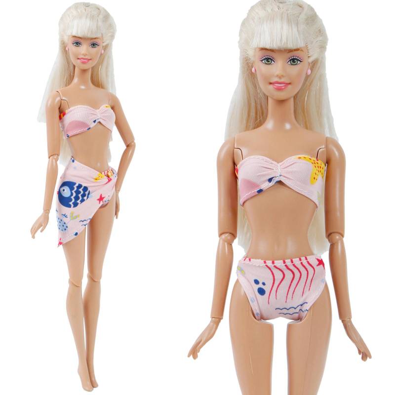 Puppe Bikini 1/6 Puppen Badeanzüge Strand Bademode Kleidung für Barbie Puppe Mädchen Spielzeug von Joom DACH