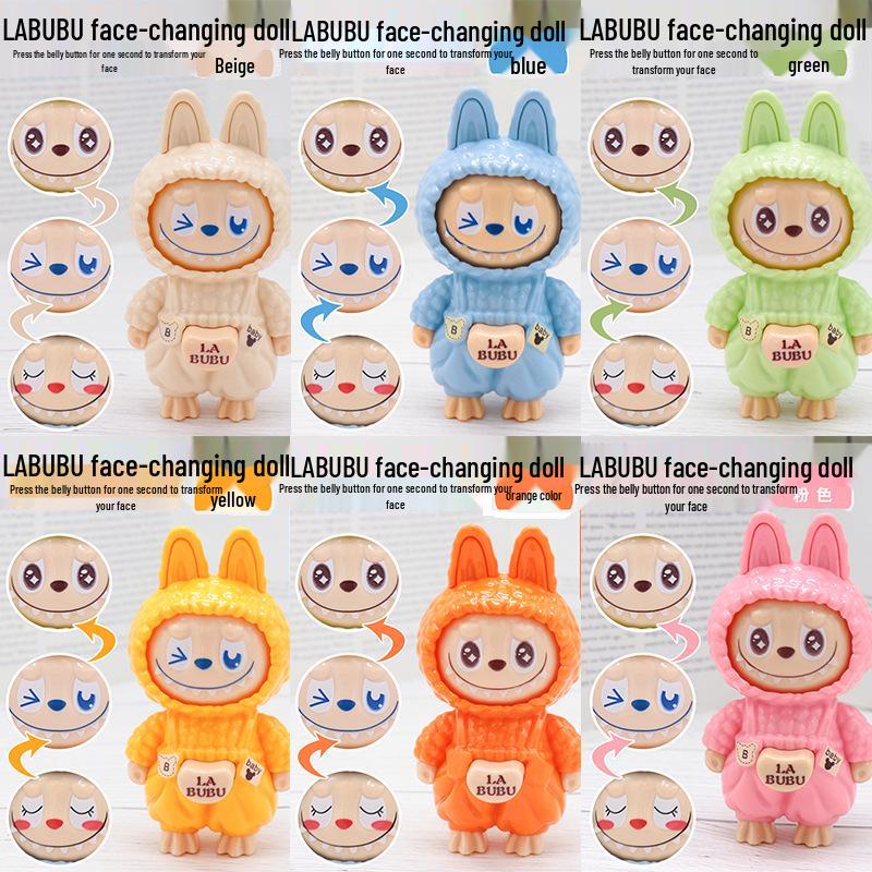 Puppe mit wechselndem Gesicht Anhänger - Trendiges Stressabbau Schlüsselanhänger Spielzeug für Männer, Frauen und Kinder von Joom DACH