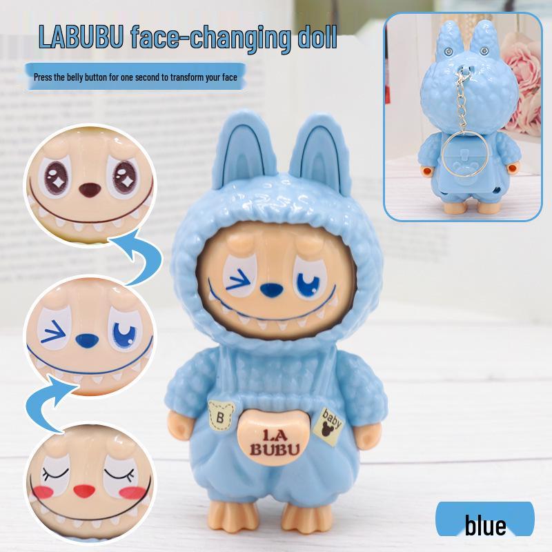 Puppe mit wechselndem Gesicht Anhänger - Trendiges Stressabbau Schlüsselanhänger Spielzeug für Männer, Frauen und Kinder von Joom DACH