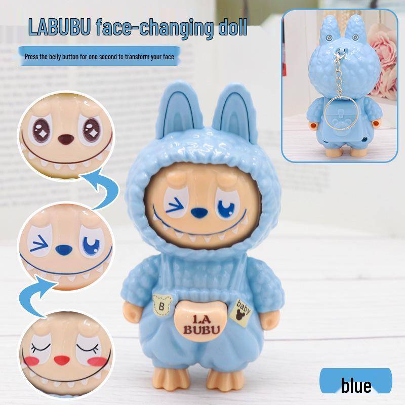 Puppe mit wechselndem Gesicht Anhänger - Trendiges Stressabbau Schlüsselanhänger Spielzeug für Männer, Frauen und Kinder von Joom DACH