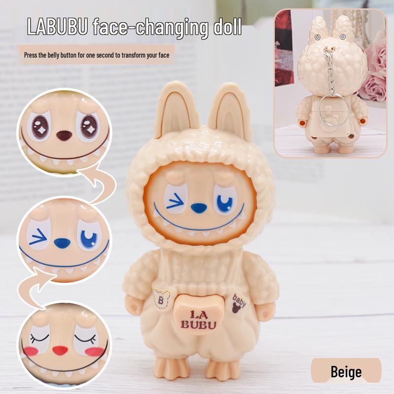 Puppe mit wechselndem Gesicht Anhänger - Trendiges Stressabbau Schlüsselanhänger Spielzeug für Männer, Frauen und Kinder von Joom DACH