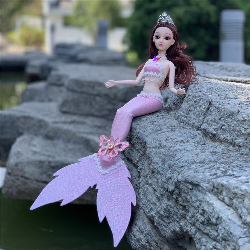 Puppen Lebendiger Ausdruck Wunderschönes Kleid Sammlerstück 45 cm Puppe mit Meerjungfrauenkleid als Dekoration Mädchen Kinderpuppengeschenk von Joom DACH