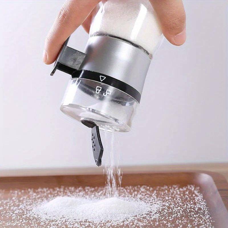Push-Typ Salzspender Zuckerflasche Gewürz Pfefferstreuer Dose Glas PushType Gewürzbehälter Küchenhelfer 1pc von Joom DACH