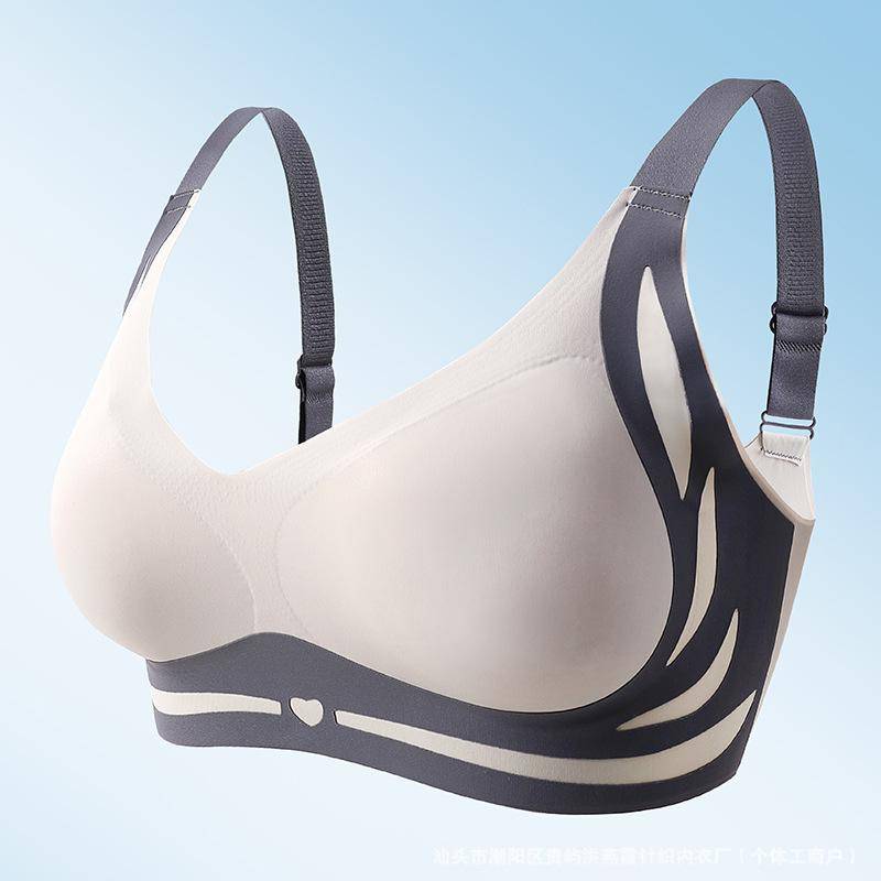 Push-Up-BH Unsichtbarer Komfort Nahtloser Bralette-BH mit verstellbaren Trägern Bügelloser Büstenhalter-BH für Damen 2XL grau von Joom DACH