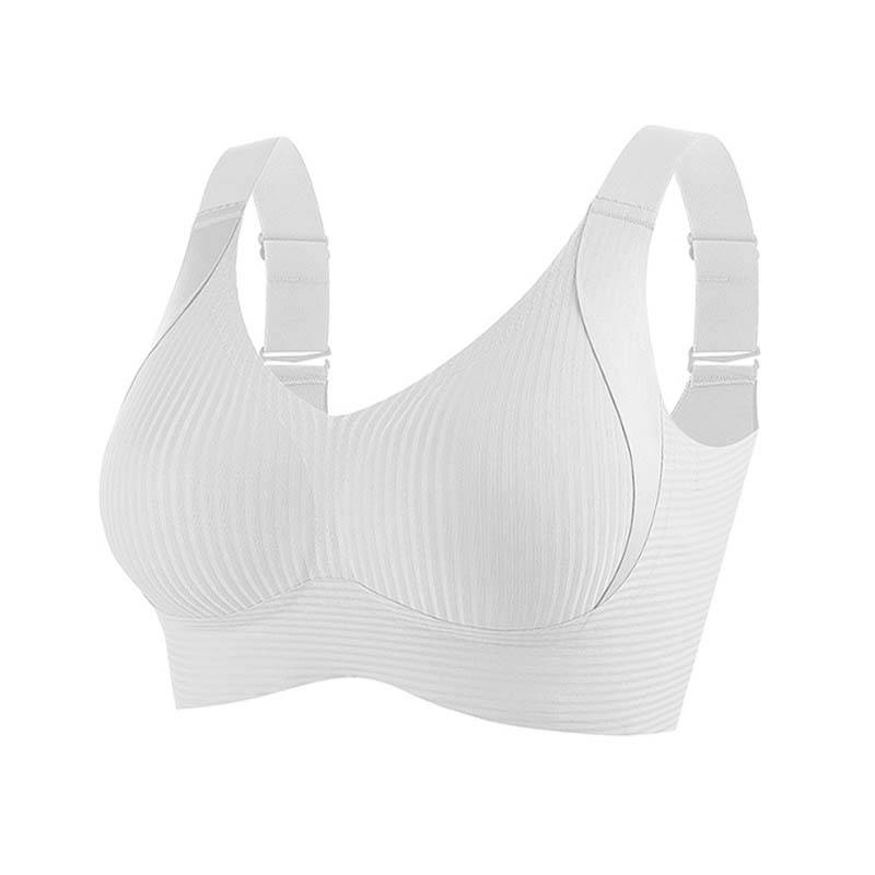 Push-Up-BH für Damen, nahtlose Unterwäsche, bügelloses Bralette, einfache, einfarbige BHs, Damen-Büstenhalter 34AB-42AB M weiß von Joom DACH