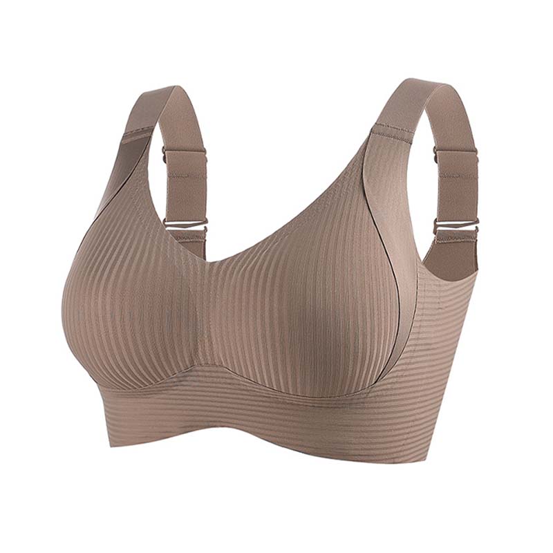 Push-Up-BH für Damen, nahtlose Unterwäsche, bügelloses Bralette, einfache, einfarbige BHs, Damen-Büstenhalter 34AB-42AB M kaffeebraun von Joom DACH