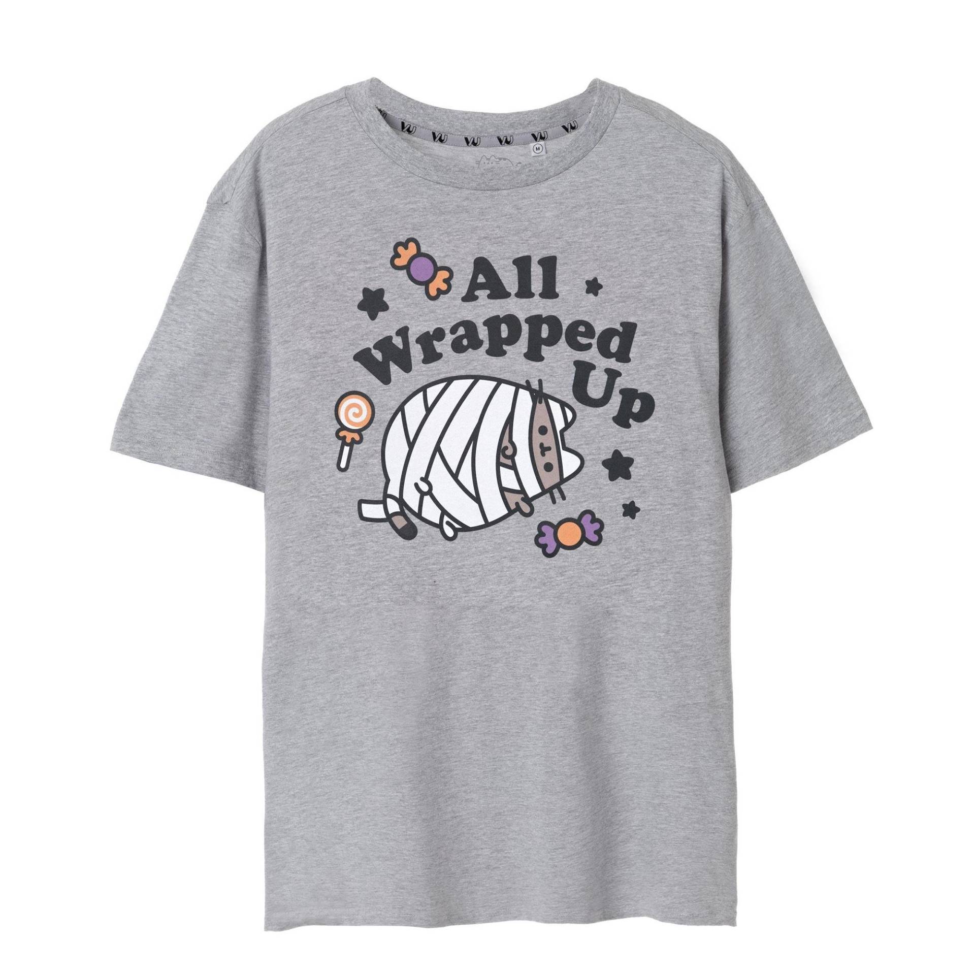 Pusheen Damen/Damen All Wrapped Up Halloween T-Shirt 3XL grau von Joom DACH