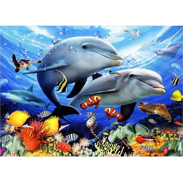 Puzzle Life Dolphin Odyssey 150 Teile, 21x28,5 cm Puzzle, Kinderspiele, Lernspielzeug von Joom DACH
