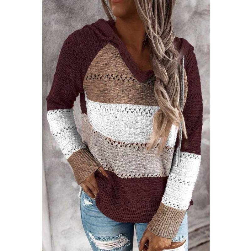 QICED Einzelner Herbst Winter Damenpullover Damenpullover Locker Mode XXXXXL bordeaux von Joom DACH