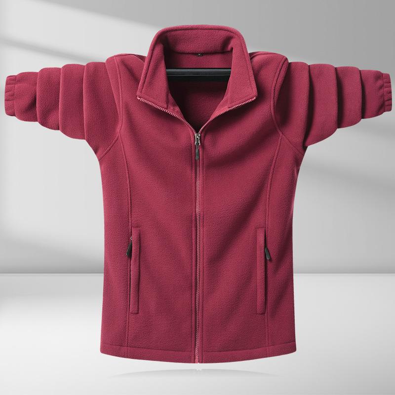 QICED Fleece Herren Herbst Winter Fleece Einfarbig Jacke Reißverschluss Oben Dicker Mantel Wintermantel XXXXXXXXL von Joom DACH
