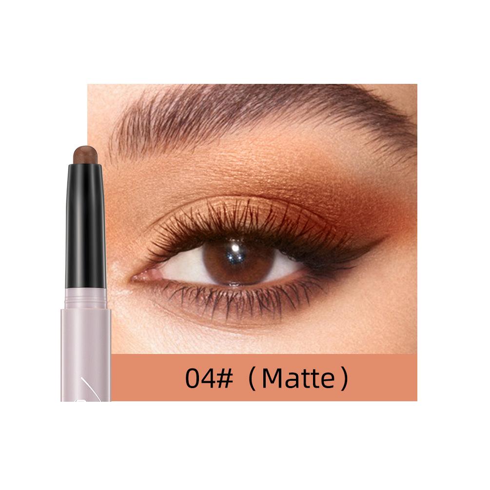 Qibest Lazy Eye Shadow Stick, kein Verschmieren, einfach zu färben, Perlmutt-Glitzer, aufhellender Highlighter-Lidschatten-Stick 04# von Joom DACH