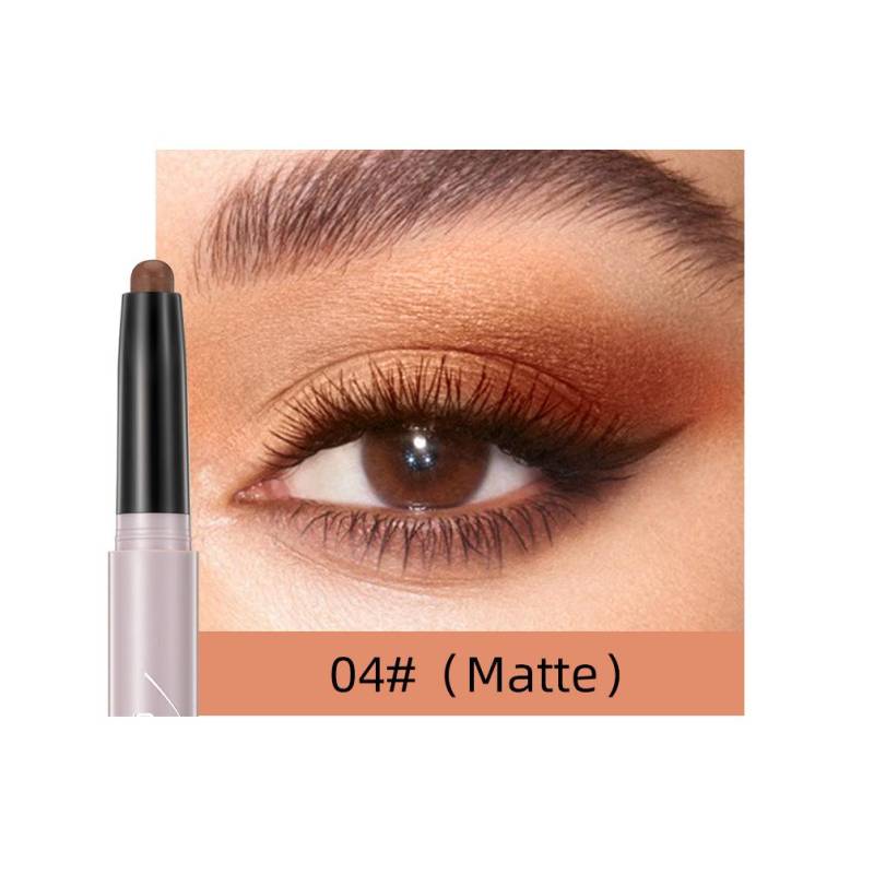 Qibest Lazy Eye Shadow Stick, kein Verschmieren, einfach zu färben, Perlmutt-Glitzer, aufhellender Highlighter-Lidschatten-Stick 04# von Joom DACH