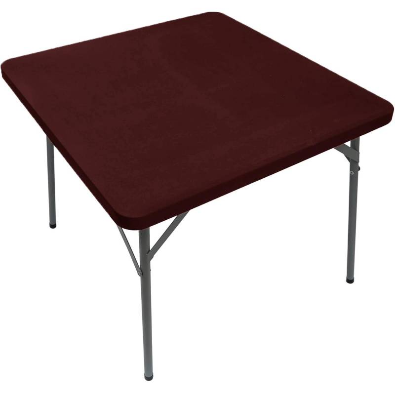 Quadratische Einbautischdecke, elastische Tischdecke für Esszimmer, Küche, Zuhause, Party, Stretch-Spandex-Tischdecke, Schonbezug bordeaux von Joom DACH
