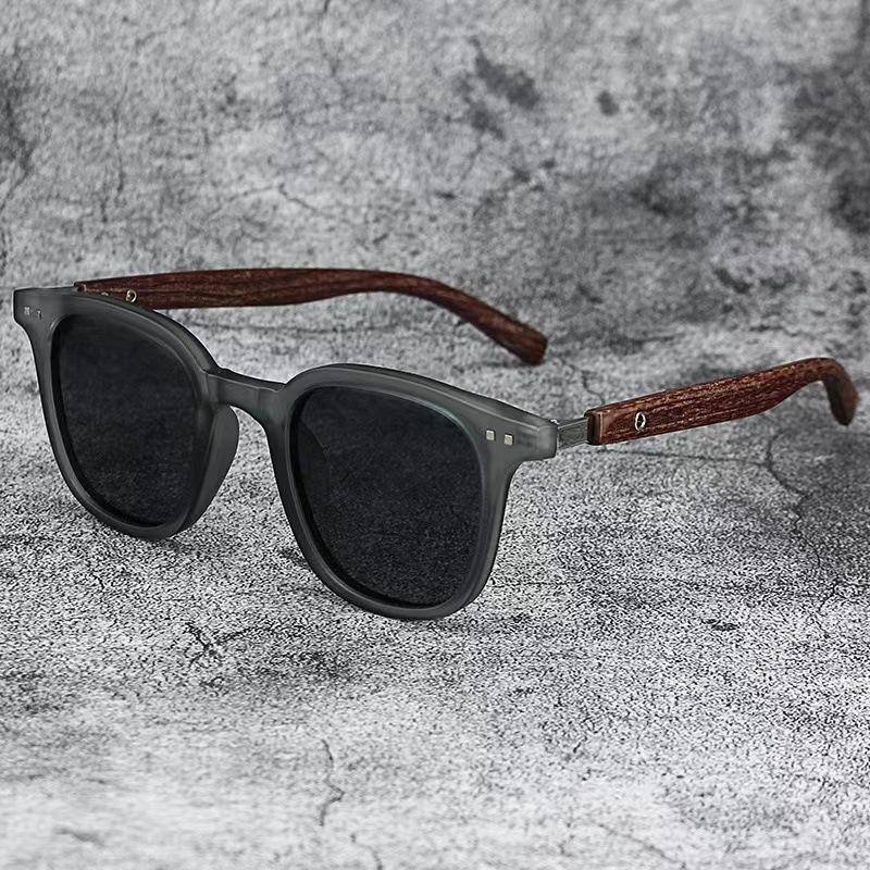 Quadratische Vintage-Sonnenbrille aus Holz für Männer und Frauen, modische Reise-Sonnenbrille, männliche Brille, UV400-Schutz von Joom DACH