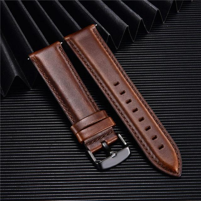 Quick Release Straps Männer Frauen Echtes Leder Uhrenarmbänder 18mm 20mm 22mm Smart Watch Band Uhr Zubehör 20mm von Joom DACH