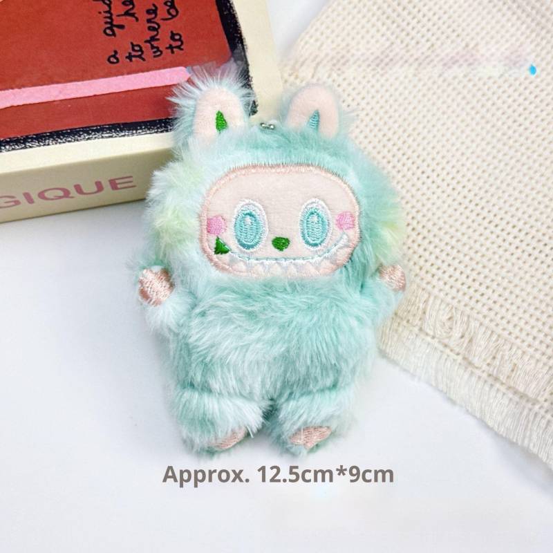 Quietschende POP MART Plüschpuppe 3. Generation Anhängerpuppe Schlüsselanhänger Mädchen Cartoon green von Joom DACH